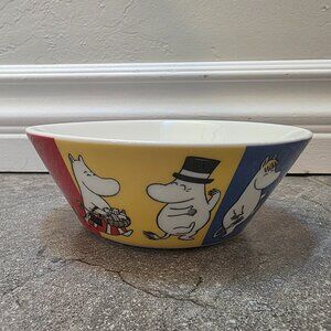 Arabia Moomin Bowl ~ Family ~ blue yellow red